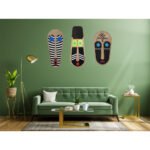 ARmin Masque africain décoration murale Wachma en Bois Tableau Mural haut de gamme fabrication artisanale – Image 2