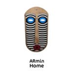 ARmin Masque africain décoration murale M1 en Bois Tableau Mural haut de gamme fabrication artisanale