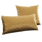 Duo Coussin à paillettes réversible haut de gamme rectangulaire en doré uni  de qualité supérieure de style vintage