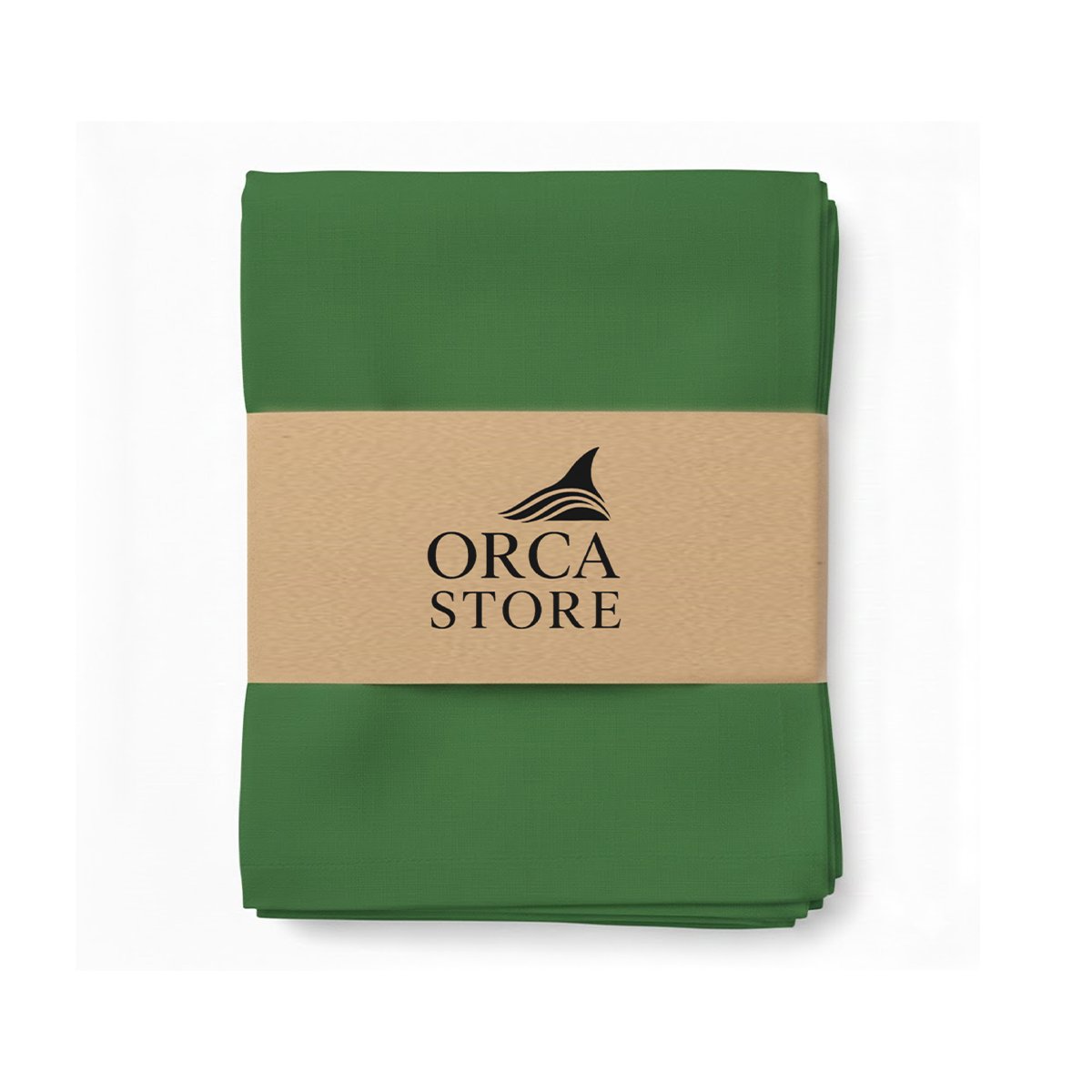 OCA 6011 Ensemble de 6 Serviette de Table haut de gamme en Vert confectionnée en 100% lin قمرايا raffinées fait à la main M61 – Image 1