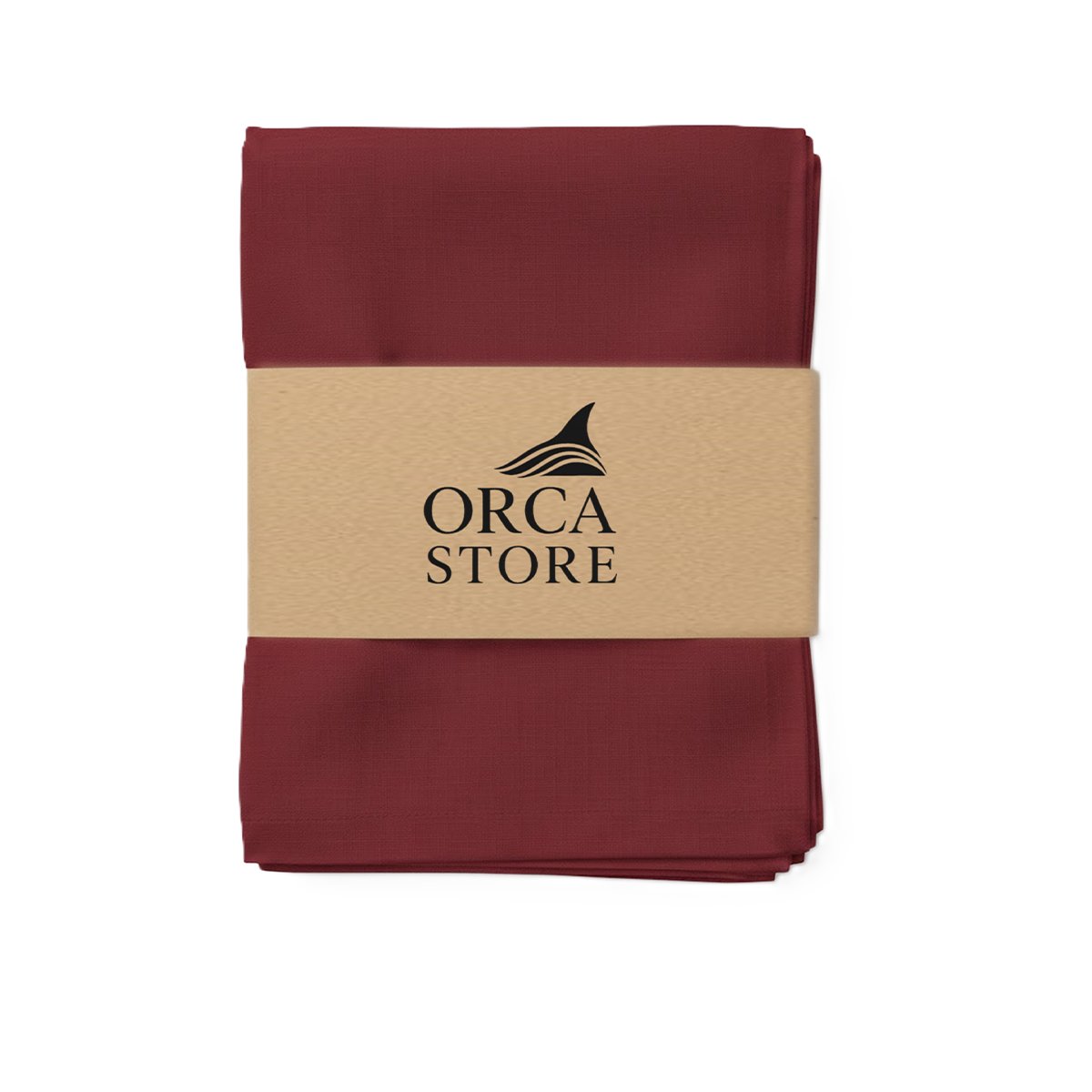 OCA 6022 Ensemble de 6 Serviette de Table haut de gamme en Rouge bordeau confectionnée en 100% lin قمرايا raffinées fait à la main M72 – Image 1