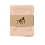 Ensemble de 6 Serviette de Table haut de gamme en Pêche confectionnée en 100% lin قمرايا raffinées fait à la main M73