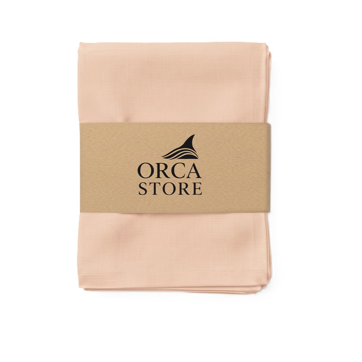 OCA 6023 Ensemble de 6 Serviette de Table haut de gamme en Pêche confectionnée en 100% lin قمرايا raffinées fait à la main M73 – Image 1