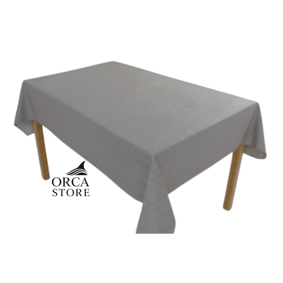 ORA 4411 Nappe rectangulaire gris haut de gamme confectionnée en 100% lin قمرايا raffinées fait à la main – Image 1