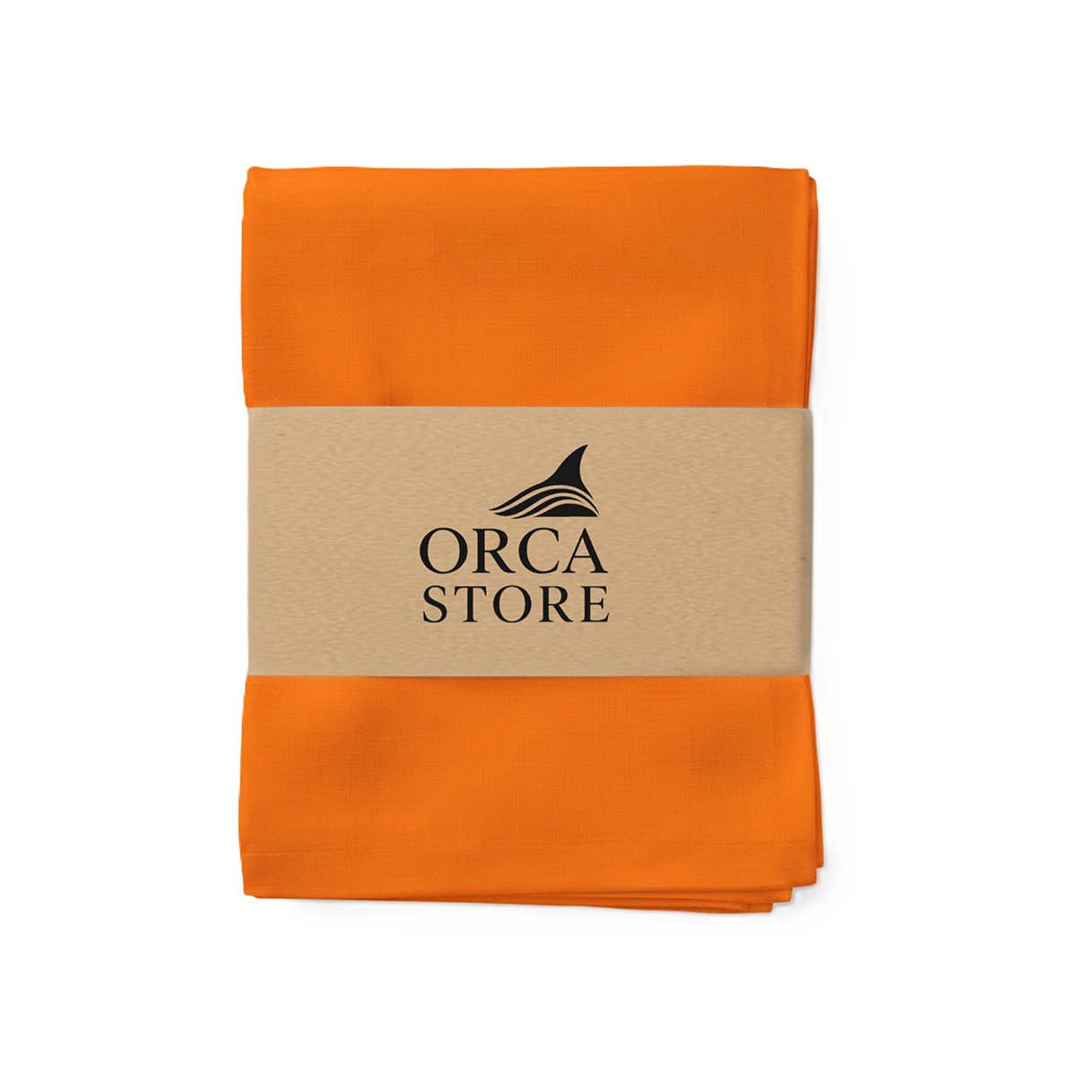 ORA 6014 Ensemble de 6 Serviette de Table haut de gamme en Orange confectionnée en 100% lin قمرايا raffinées fait à la main M64 – Image 1