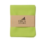 Ensemble de 6 Serviette de Table haut de gamme en Vert anis confectionnée en 100% lin قمرايا raffinées fait à la main M25