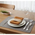 6 Serviettes de Table  en Caramel 100% lin قمرايا ORA 6049 – Image 2