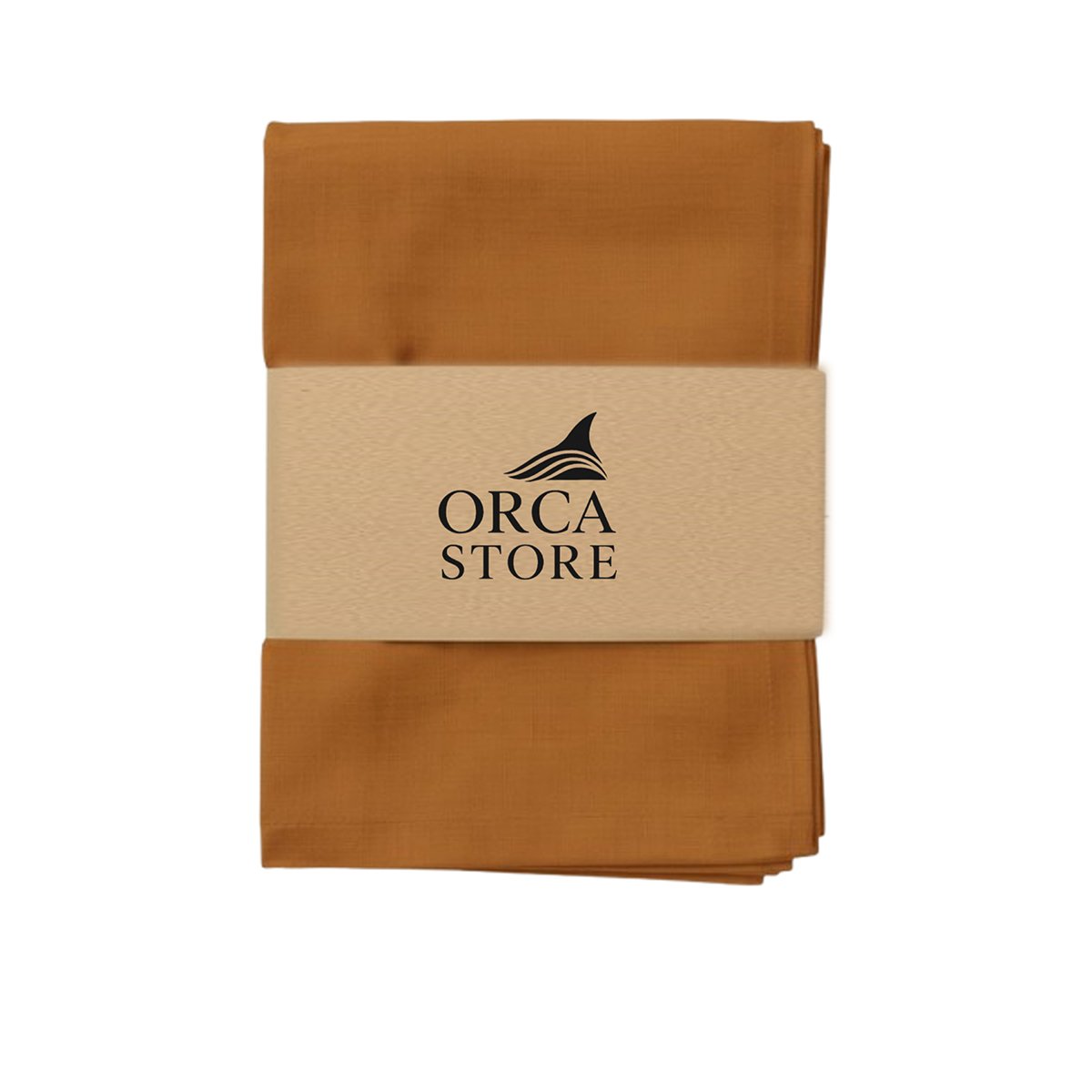 ORA 6049 6 Serviettes de Table en Caramel 100% lin قمرايا ORA 6049 – Image 1